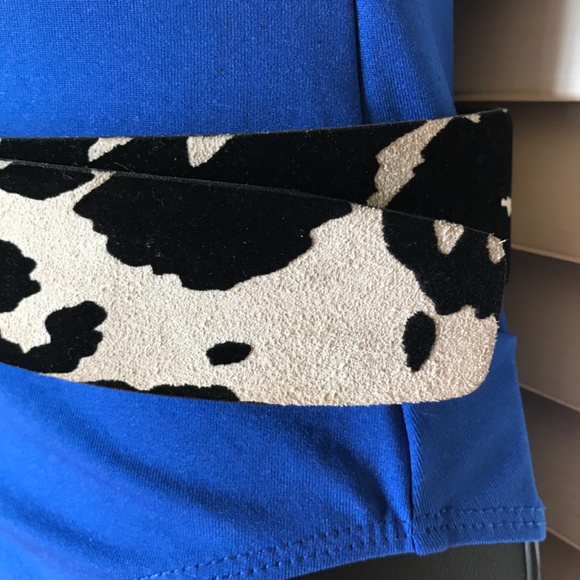 Genuine Suede Cow Print Belt- eye catching! 3/$19 - Picture 5 of 14